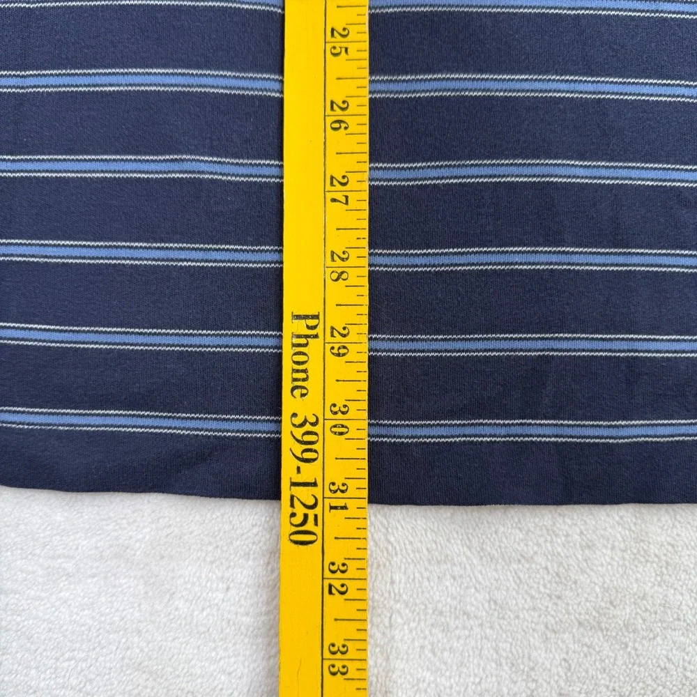 Polo Ralph‎ Lauren Men XL Navy Blue Stripe Short Sleeve Cotton Polo Red Pony
